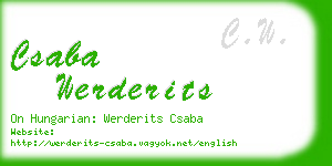 csaba werderits business card